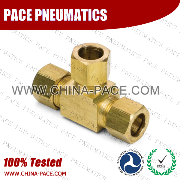 Barstock Union Tee Compression fittings, Brass connectors, Brass Pipe Joint Fittings, Pneumatic Fittings, Air Fittings